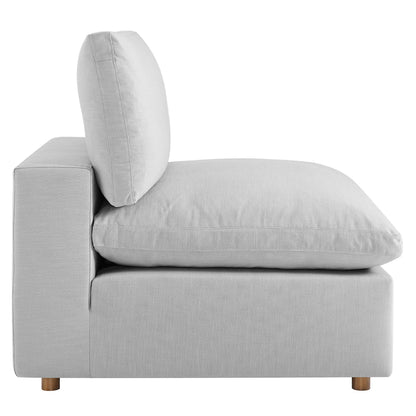 Commix 5-Piece Down Filled Overstuffed Armless Sectional Sofa by Furniture for America