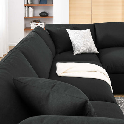 Commix 6 Piece Down Filled Overstuffed Sectional Sofa Set by Furniture for America
