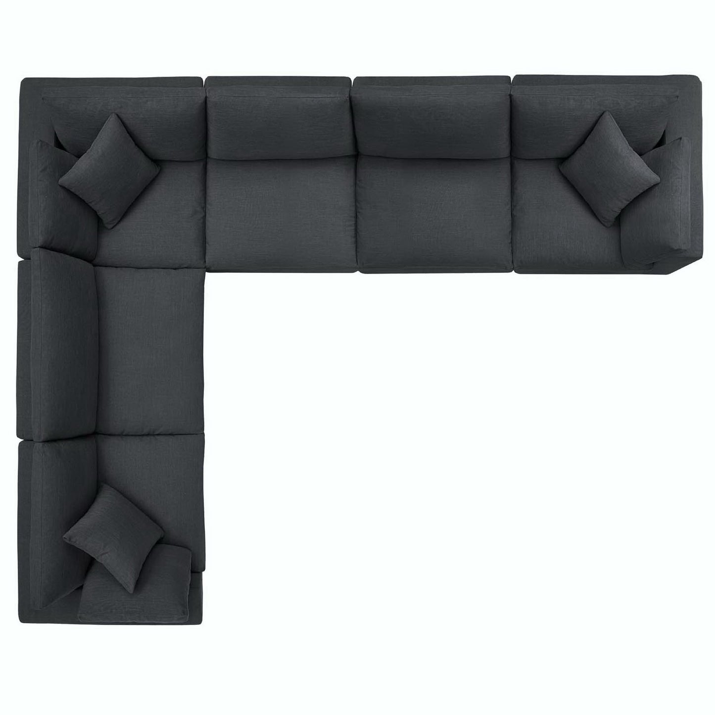 Commix 6 Piece Down Filled Overstuffed Sectional Sofa Set by Furniture for America