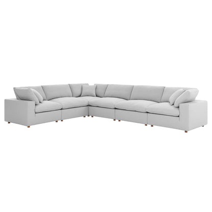 Commix 6 Piece Down Filled Overstuffed Sectional Sofa Set by Furniture for America