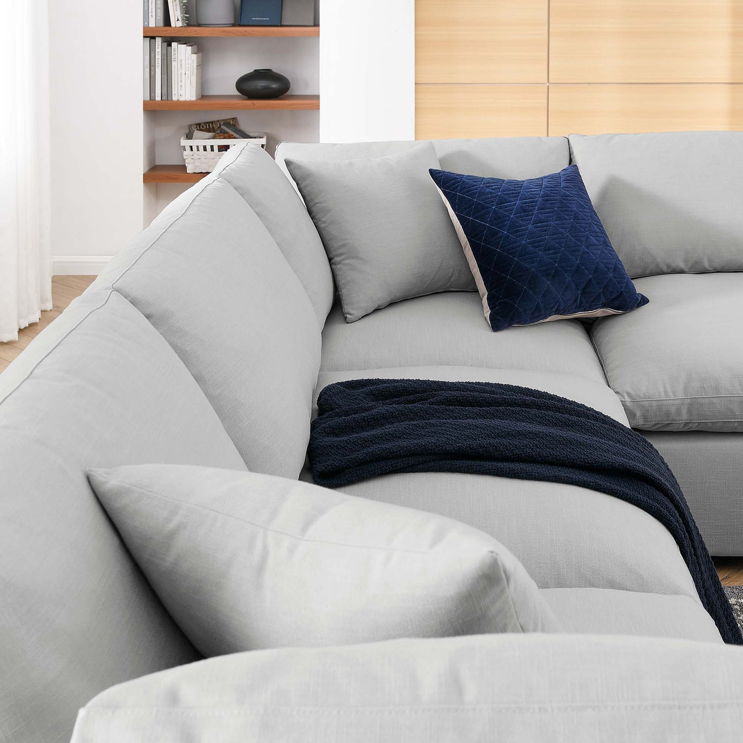 Commix 6 Piece Down Filled Overstuffed Sectional Sofa Set by Furniture for America