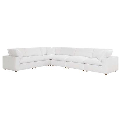 Commix 6 Piece Down Filled Overstuffed Sectional Sofa Set by Furniture for America