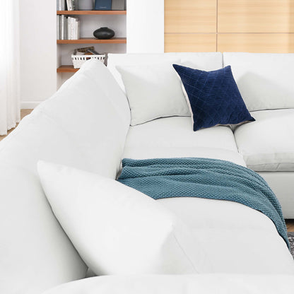 Commix 6 Piece Down Filled Overstuffed Sectional Sofa Set by Furniture for America
