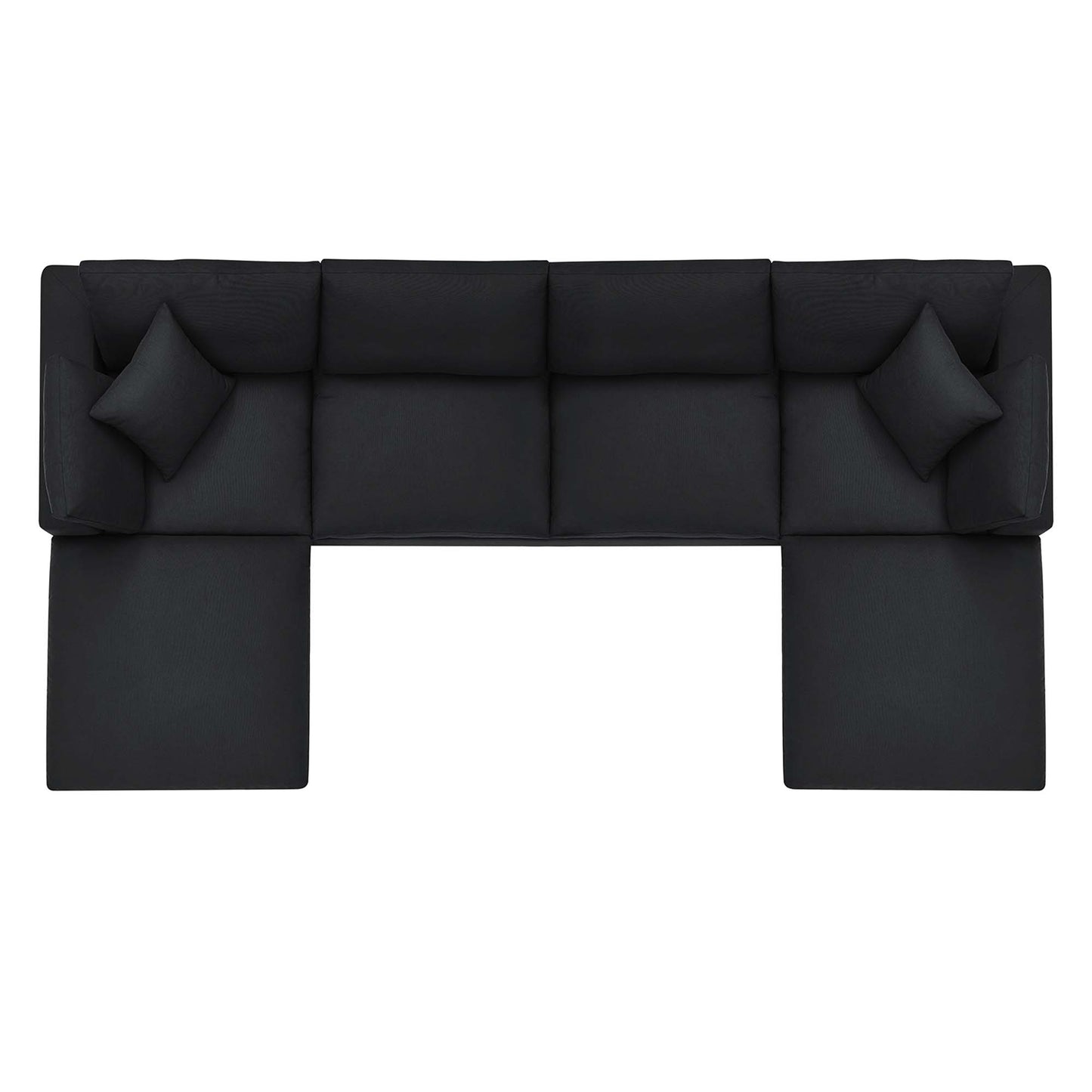 Commix 6-Piece Down Filled Overstuffed Sectional Sofa by Furniture for America