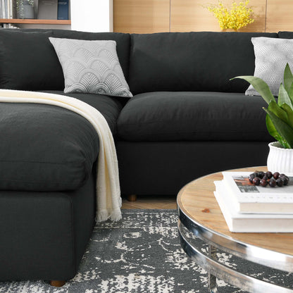 Commix 6-Piece Down Filled Overstuffed Sectional Sofa by Furniture for America