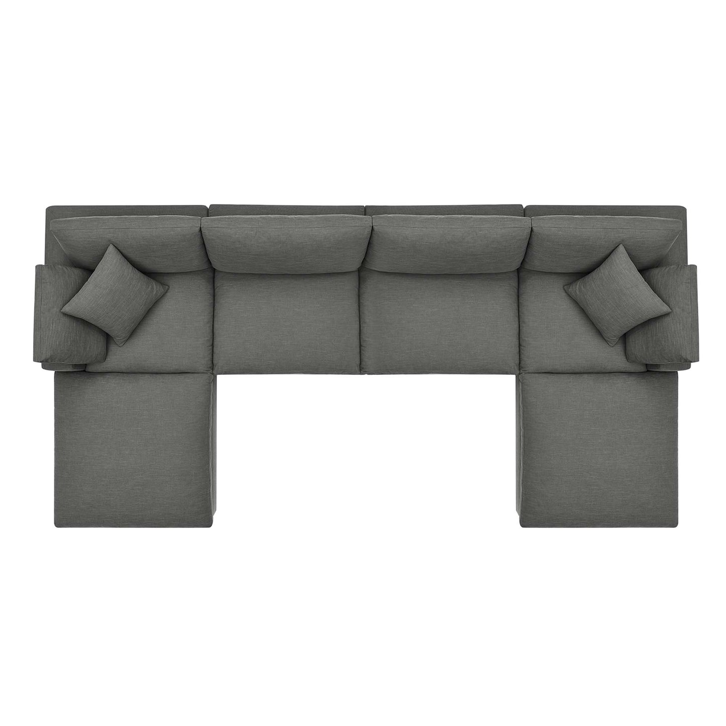 Commix 6-Piece Down Filled Overstuffed Sectional Sofa by Furniture for America