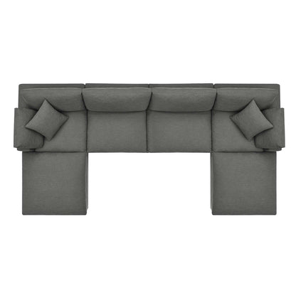 Commix 6-Piece Down Filled Overstuffed Sectional Sofa by Furniture for America
