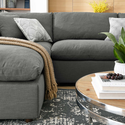 Commix 6-Piece Down Filled Overstuffed Sectional Sofa by Furniture for America