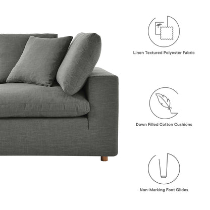 Commix 6-Piece Down Filled Overstuffed Sectional Sofa by Furniture for America