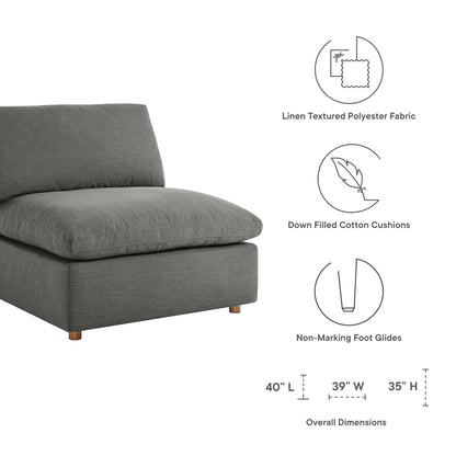 Commix 6-Piece Down Filled Overstuffed Sectional Sofa by Furniture for America