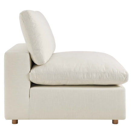 Commix 6-Piece Down Filled Overstuffed Sectional Sofa in Light Beige