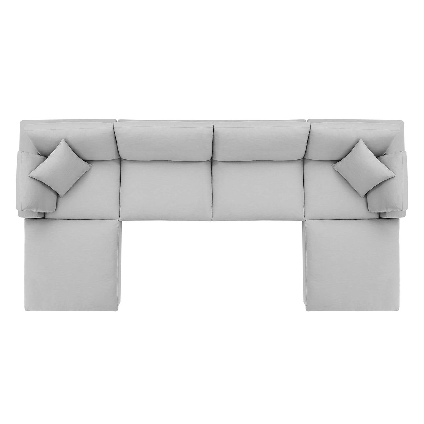 Commix 6-Piece Down Filled Overstuffed Sectional Sofa by Furniture for America