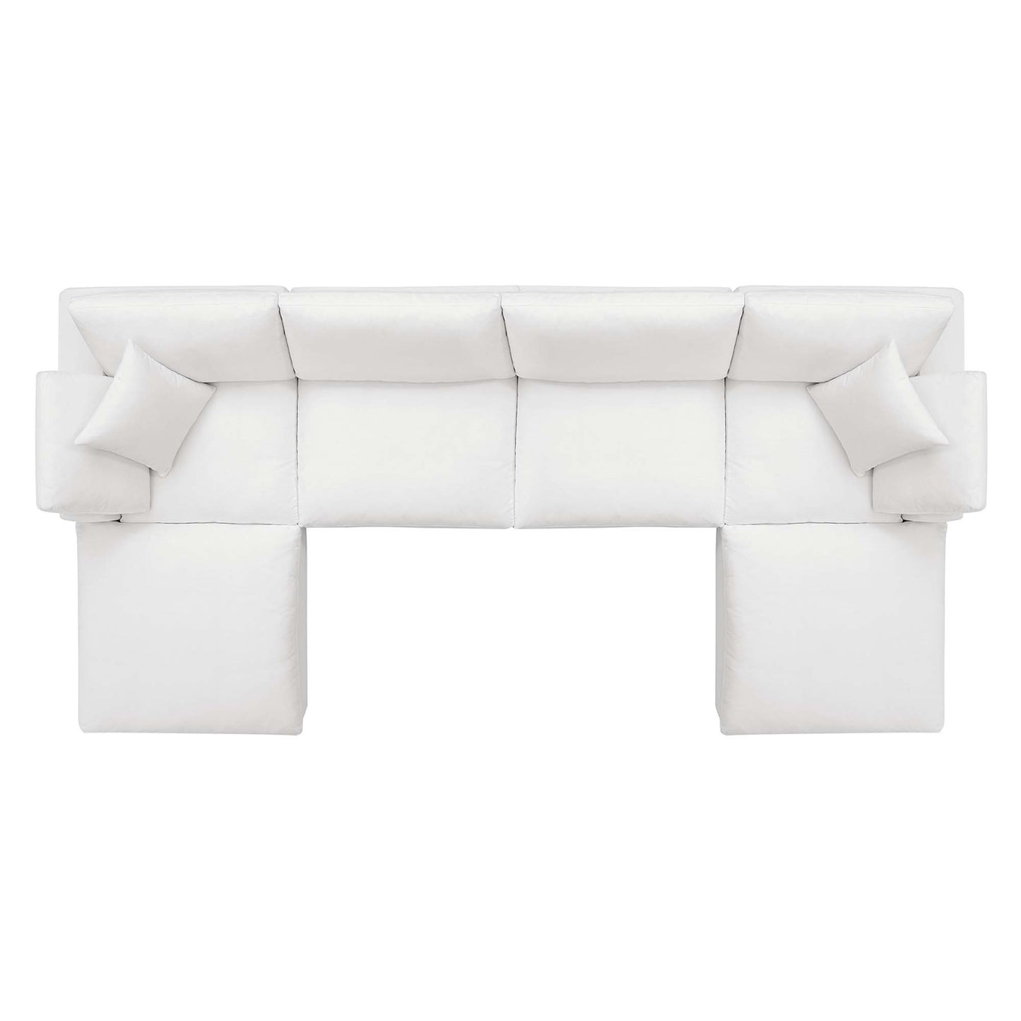 Commix 6-Piece Down Filled Overstuffed Sectional Sofa by Furniture for America