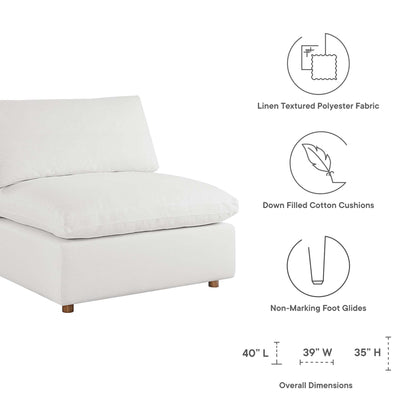Commix 6-Piece Down Filled Overstuffed Sectional Sofa by Furniture for America