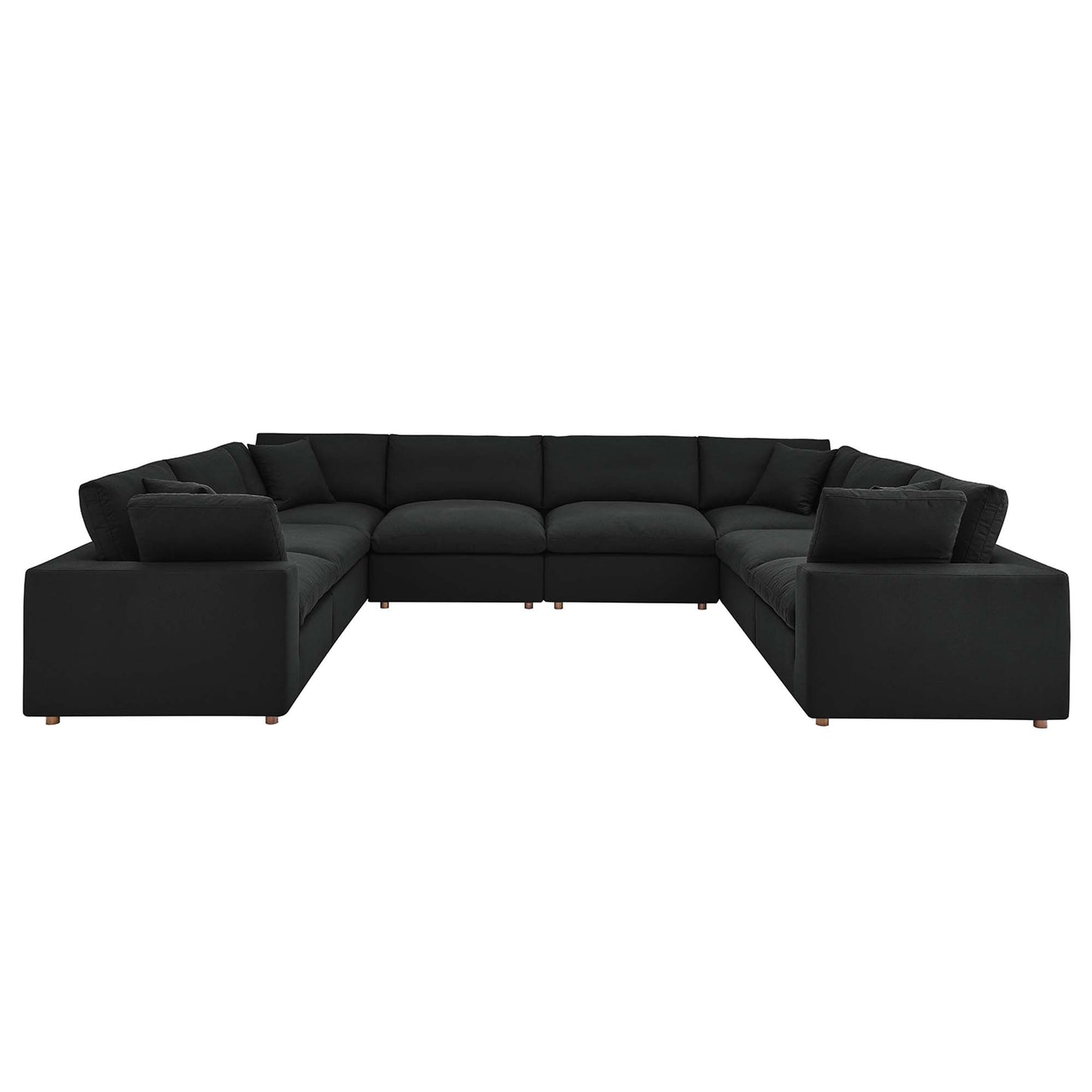 Commix 8-Piece Down Filled Overstuffed Sectional Sofa by Furniture for America
