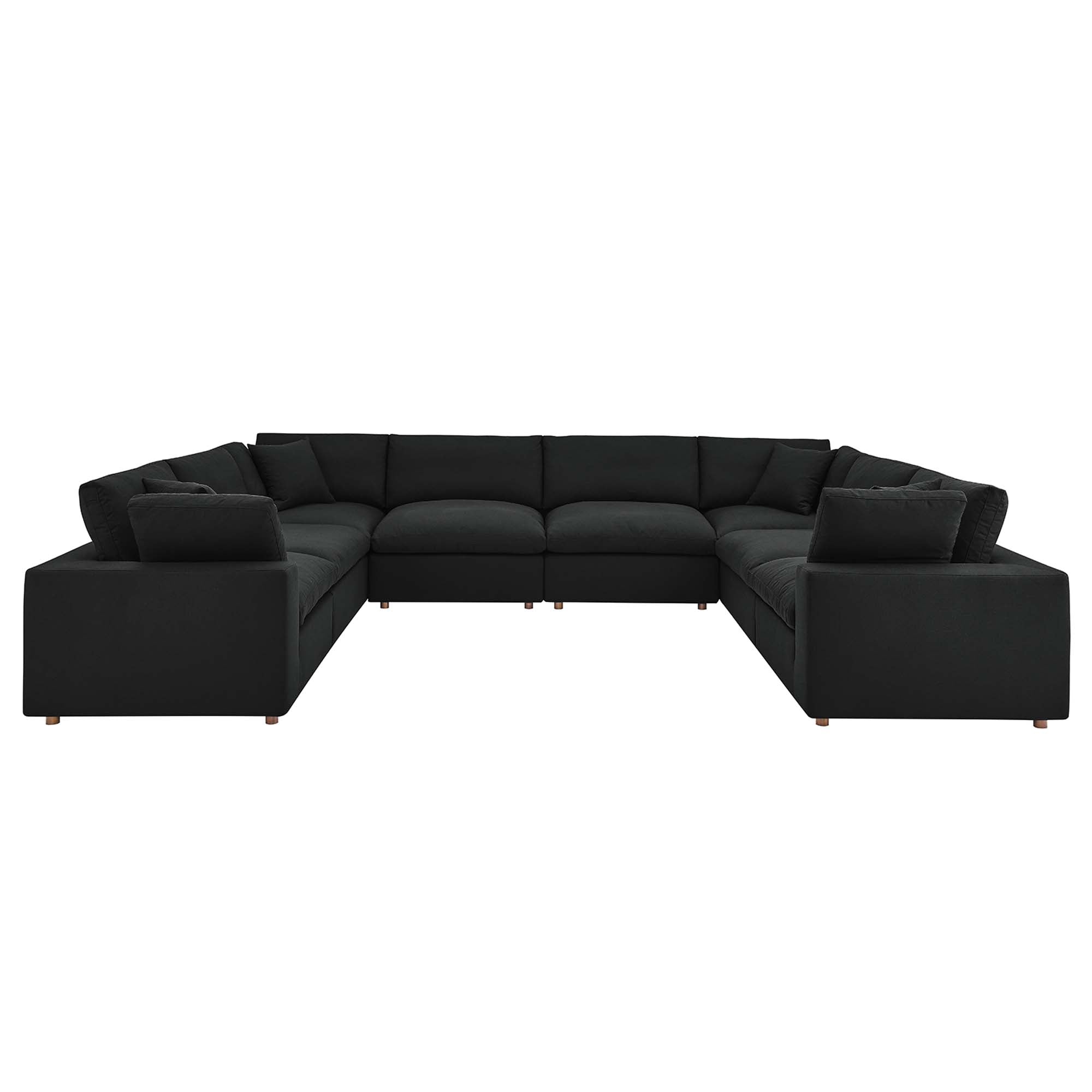 Commix 8-Piece Down Filled Overstuffed Sectional Sofa by Furniture for America