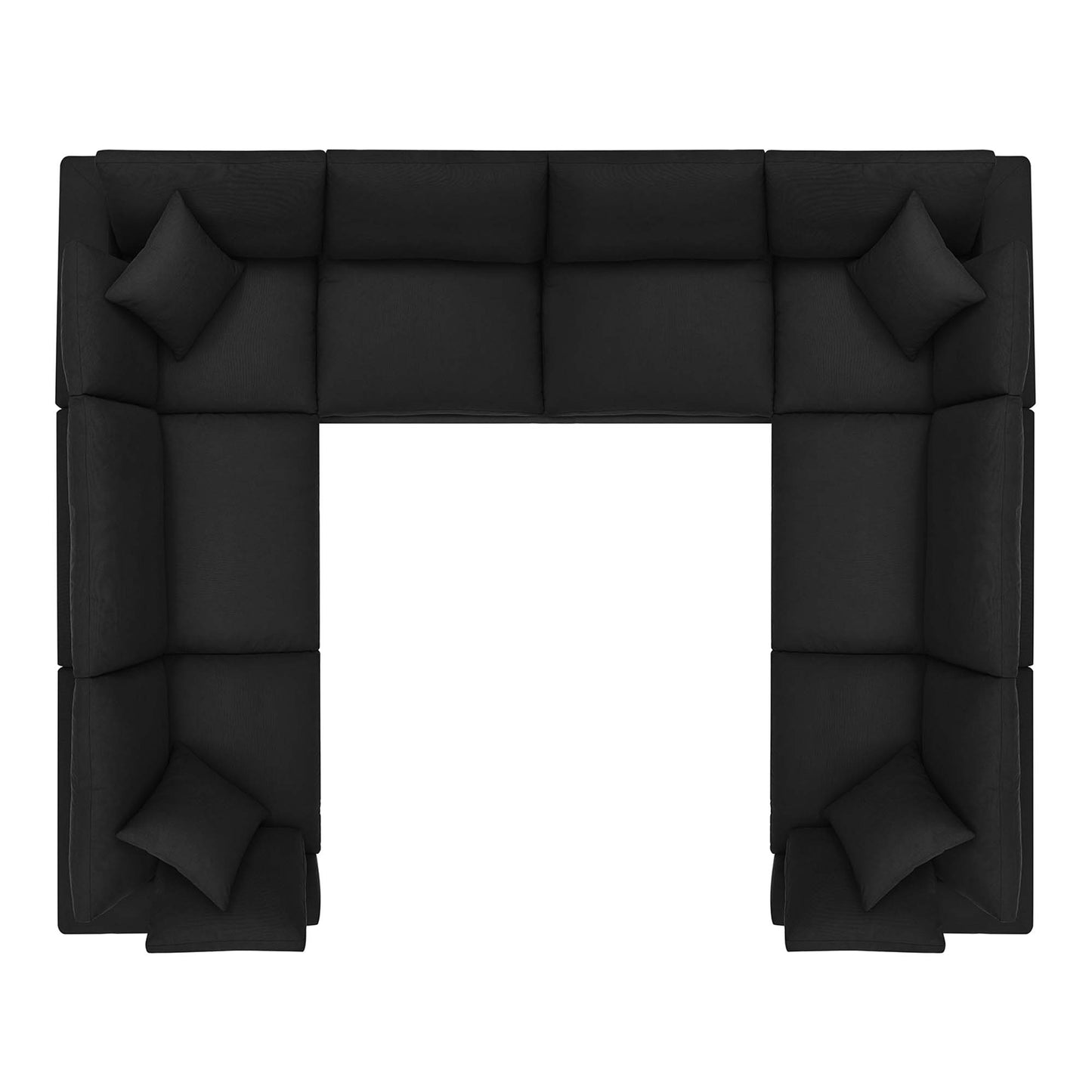 Commix 8-Piece Down Filled Overstuffed Sectional Sofa by Furniture for America