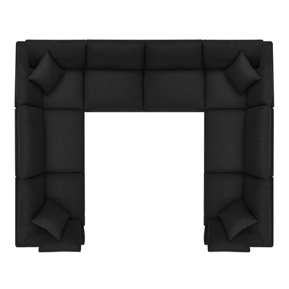 Commix 8-Piece Down Filled Overstuffed Sectional Sofa by Furniture for America