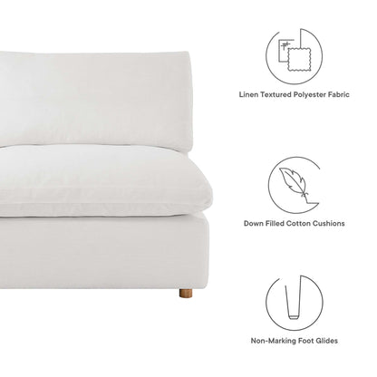 Commix 8-Piece Down Filled Overstuffed Sectional Sofa by Furniture for America