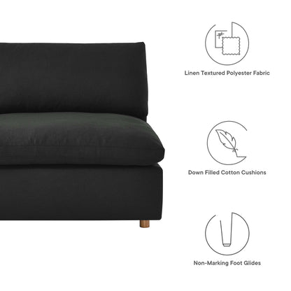 Commix 7-Piece Down Filled Overstuffed Sectional Sofa by Furniture for America