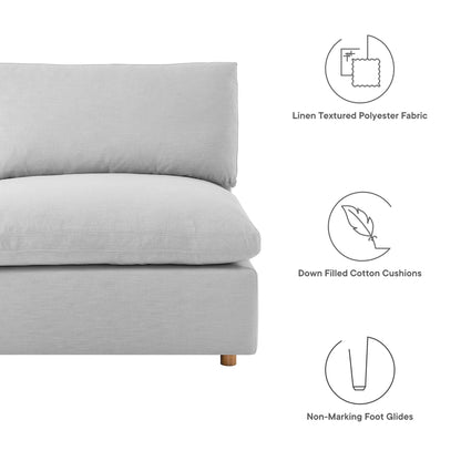 Commix 7-Piece Down Filled Overstuffed Sectional Sofa by Furniture for America