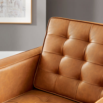 Loft Tufted Vegan Leather Armchair by Furniture For America