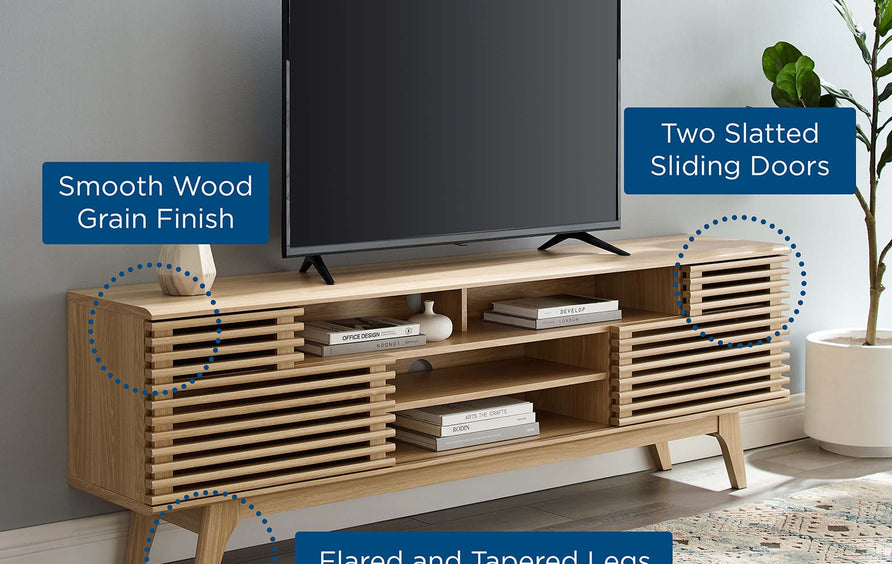 Vera 71" Media Console TV Stand in Oak
