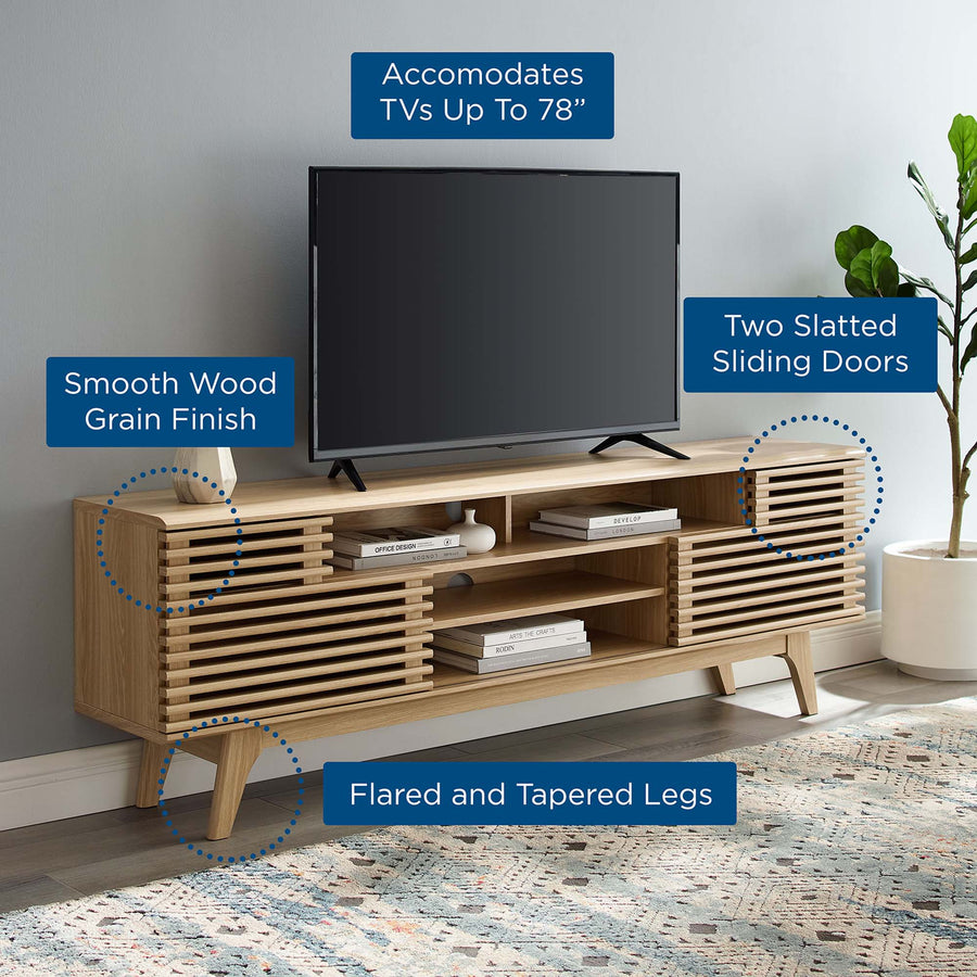 Vera 71" Media Console TV Stand in Oak