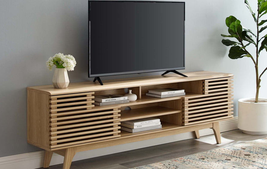 Vera 71" Media Console TV Stand in Oak