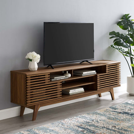Render 71" Media Console TV Stand in Walnut
