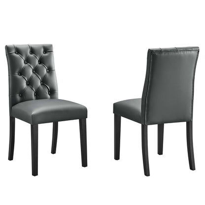 Duchess Vinyl Dining Chair Set of 2 by Furniture For America