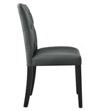 Column Vinyl Dining Chair Set of 2 in Gray
