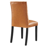 Column Vinyl Dining Chair Set of 2 in Tan