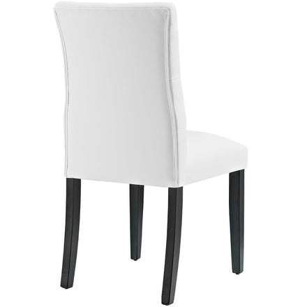 Duchess Vinyl Dining Chair Set of 2 in White