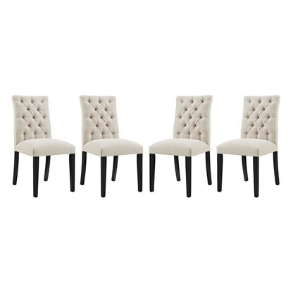 Duchess Fabric Dining Chair Set of 4 by Furniture For America