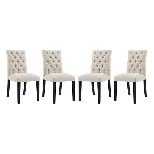Duchess Fabric Dining Chair Set of 4 by Furniture For America
