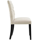 Column Fabric Dining Chair Set of 4 in Beige