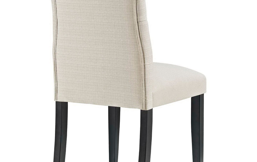 Column Fabric Dining Chair Set of 4 in Beige
