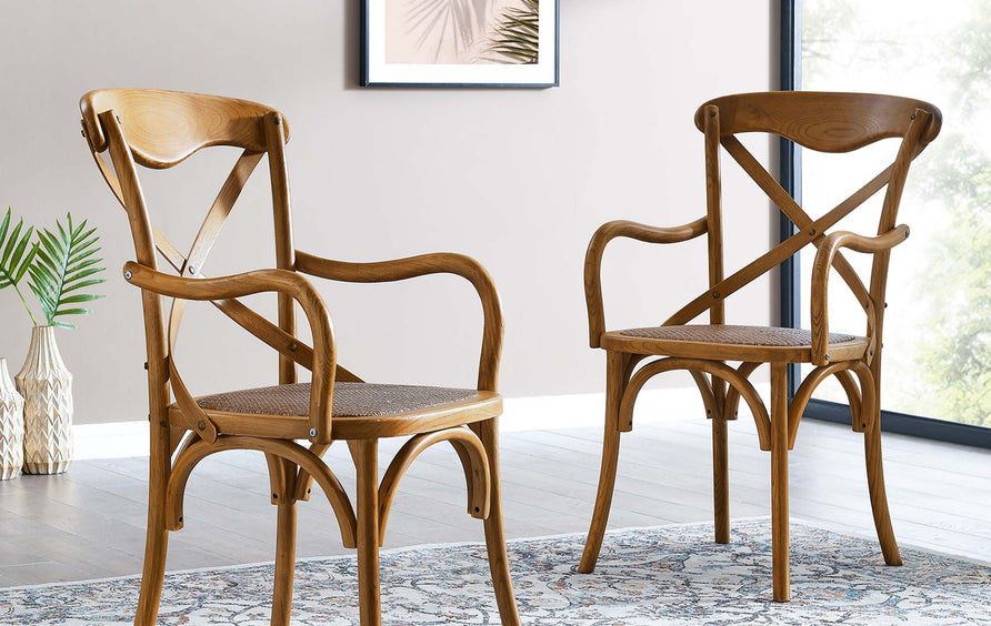 Juniper Dining Armchair Set of 2 in Walnut