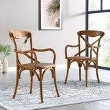Juniper Dining Armchair Set of 2 in Walnut