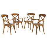 Juniper Dining Armchair Set of 4 in Walnut