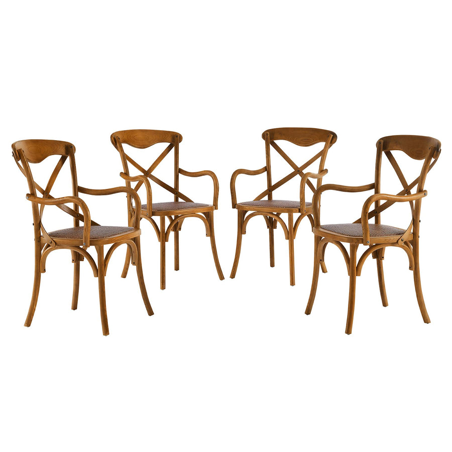 Juniper Dining Armchair Set of 4 in Walnut