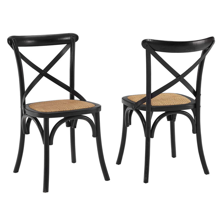 Juniper Dining Side Chair Set of 2 in Black