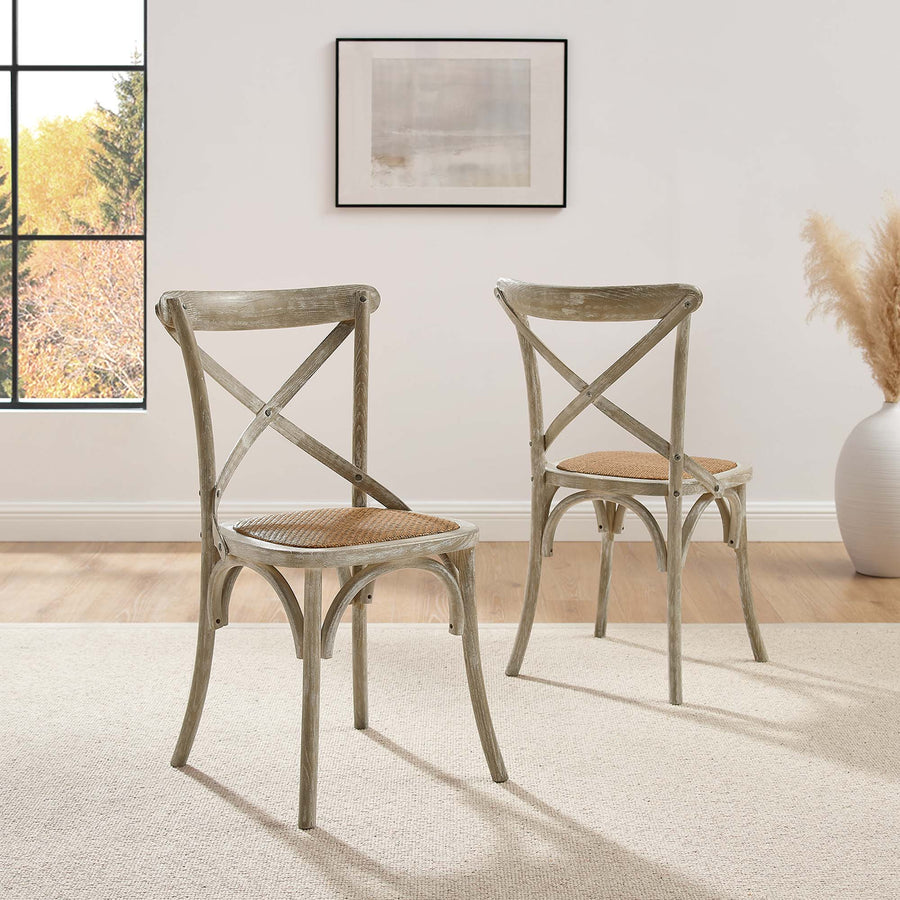 Juniper Dining Side Chair Set of 2 in Gray