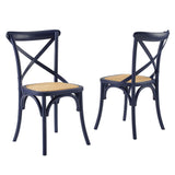 Juniper Dining Side Chair Set of 2 in Midnight Blue