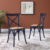 Juniper Dining Side Chair Set of 2 in Midnight Blue