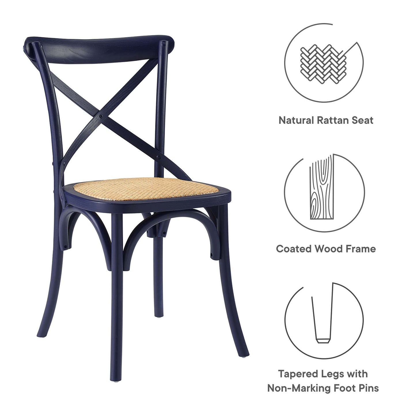 Gear Dining Side Chair Set of 2 by Furniture For America