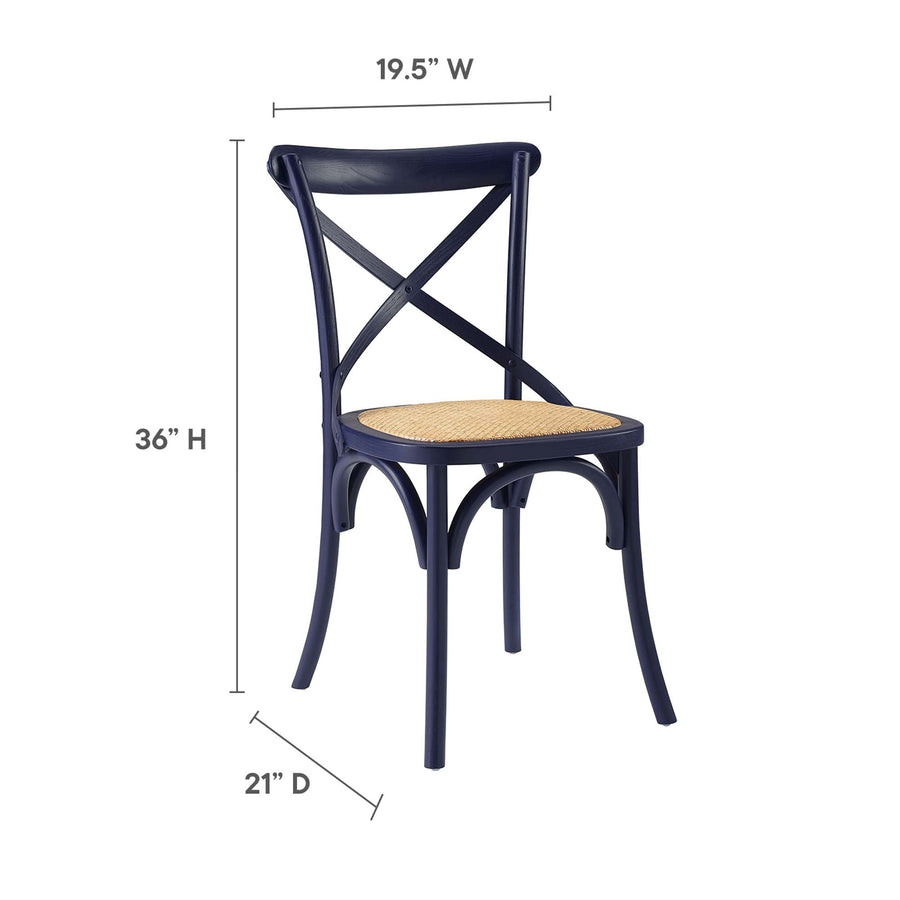 Juniper Dining Side Chair Set of 2 in Midnight Blue