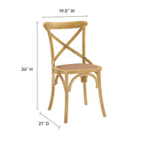 Juniper Dining Side Chair Set of 2 in Natural