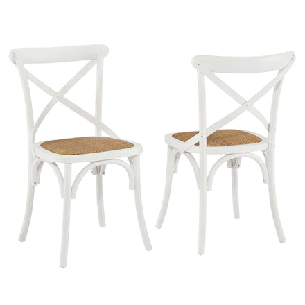 Gear Dining Side Chair Set of 2 in White